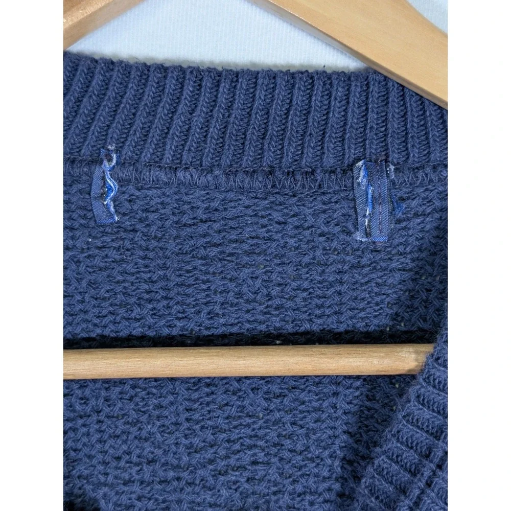 Vintage Y2k Golf Sweater Embroidered Blue Men's Size Large Golf Scottish Isles